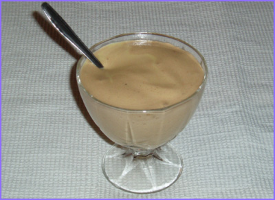 ketogenic diet - cocoa cream from eggs