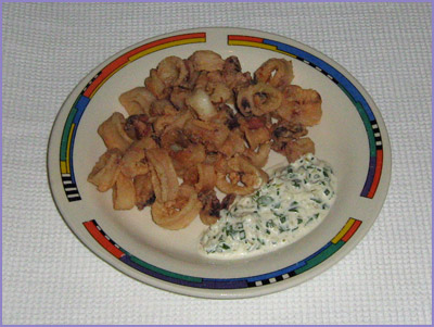 ketogenic diet - fried squids