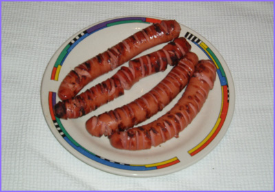 ketogenic diet - roasted hot dogs