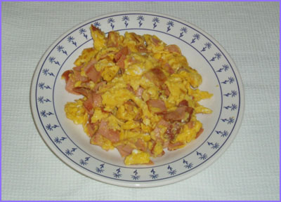 ketogenic diet - salami omelette